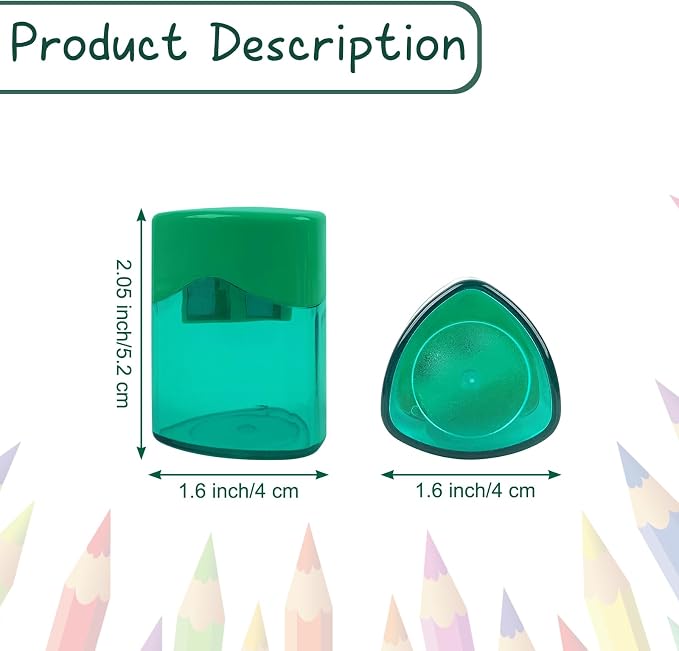 ZUFECY 4-Pack Pencil Sharpener, Smooth-Rotation Dual Holes & Easy-Clean Base - Image 2
