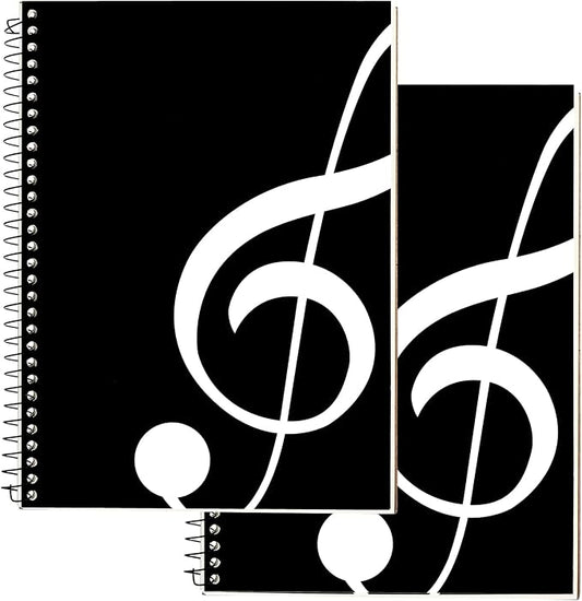 DOMMI Blank Sheet Music Composition Notebook 2 Packs, Manuscript Staff Paper by DOMMI
