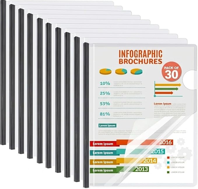 30 Pack Report Covers with Sliding Bar by Unknown