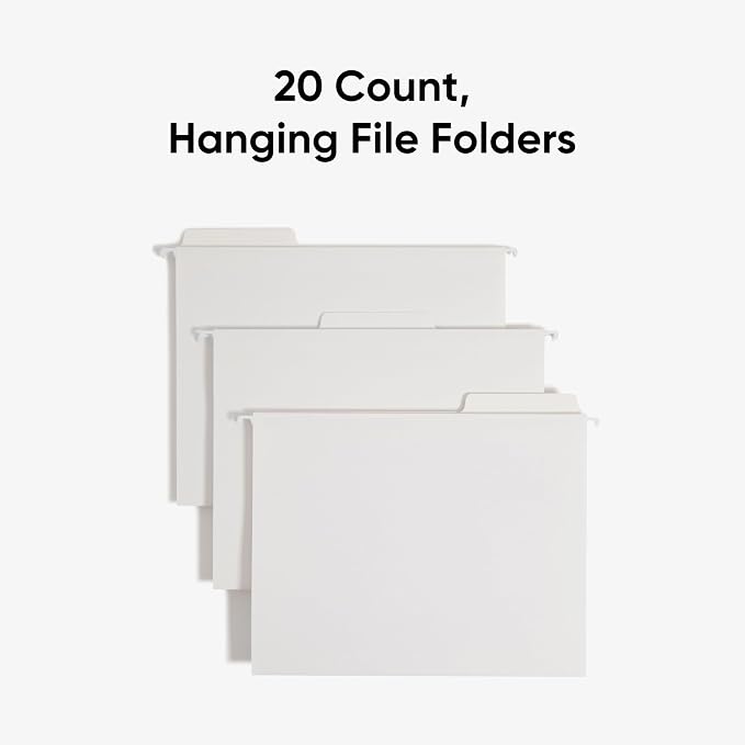 Smead FasTab Hanging File Folder, 1/3-Cut Built-in Tab, Letter Size, 20 per Box - Image 3
