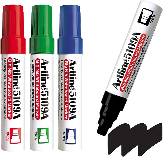 Artline 5109A Magnum White Board Markers Dry Erase by Artline