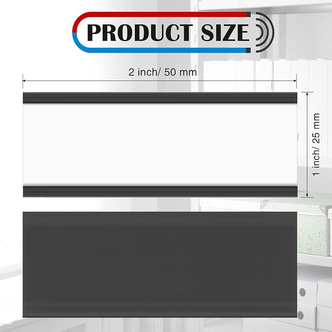 500 Pieces Magnetic Data Card Holders Channel Magnetic Label Holders Labels - Image 2