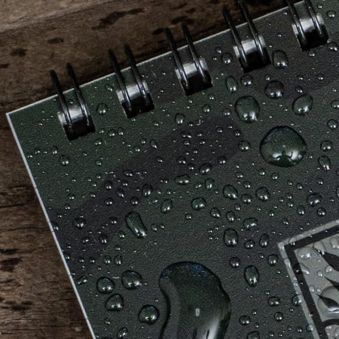 Rite in the Rain Weatherproof Top Spiral Notebook, 3”x 5”, NightHawk Camo Cover - Image 6