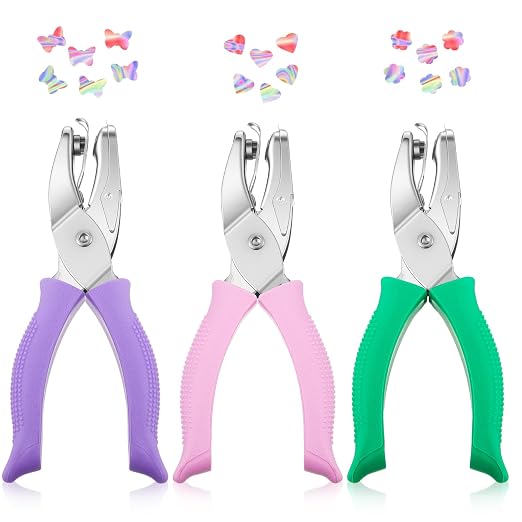 Zonon 3 Pcs Hole Punch Shapes Single Hole Paper Punchers by Zonon
