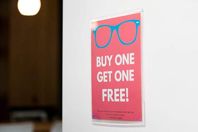 Acrylic Sign Holder 8.5 x 11 for Wall Display | Clear Sign Holders 8.5x11 - Image 5