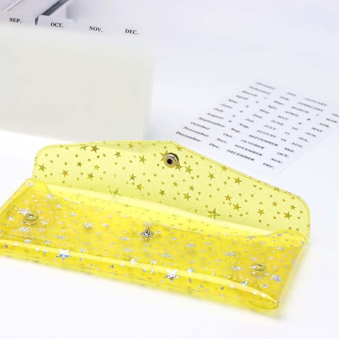 Cash Envelope Wallet 6-Tab Divider Pockets Cash Stuffing Envelopes Glitter PVC - Image 6