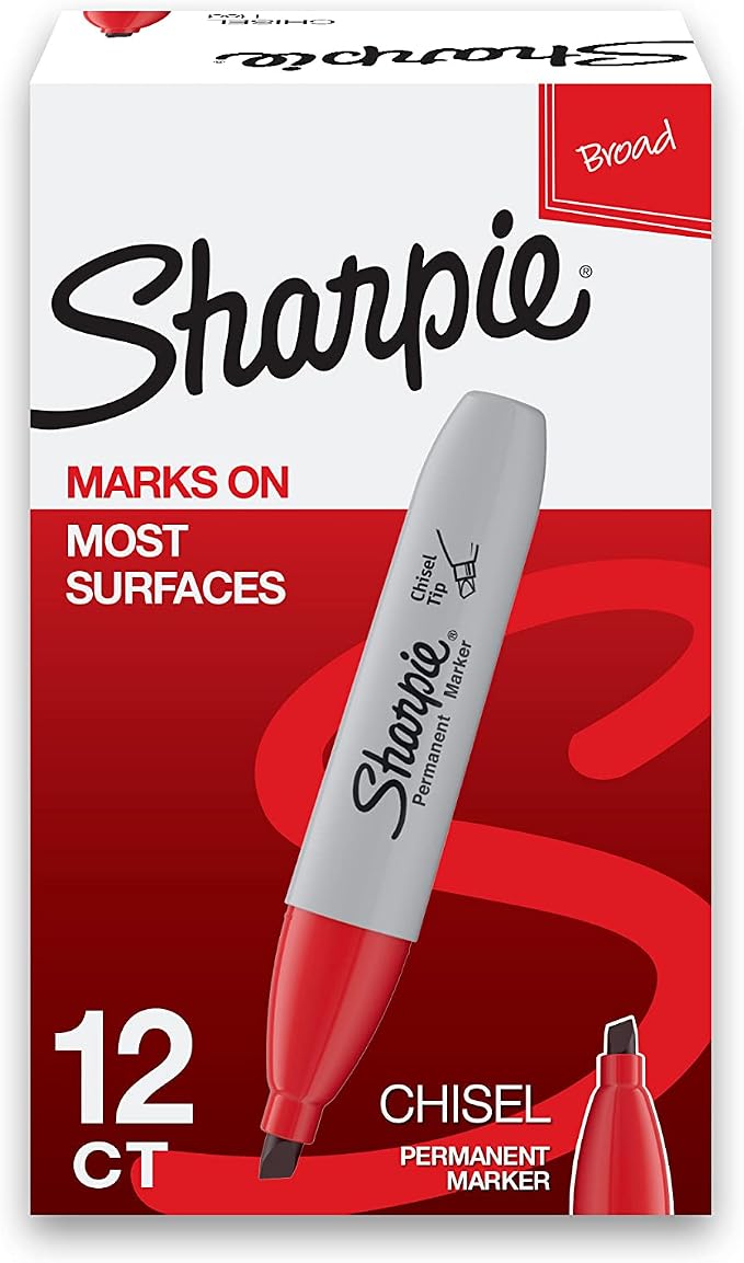 Sharpie Permanent Markers, Chisel Tip by Sharpie