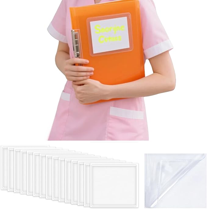 60 Pack Label Pockets, Square Label Sleeves - Image 3