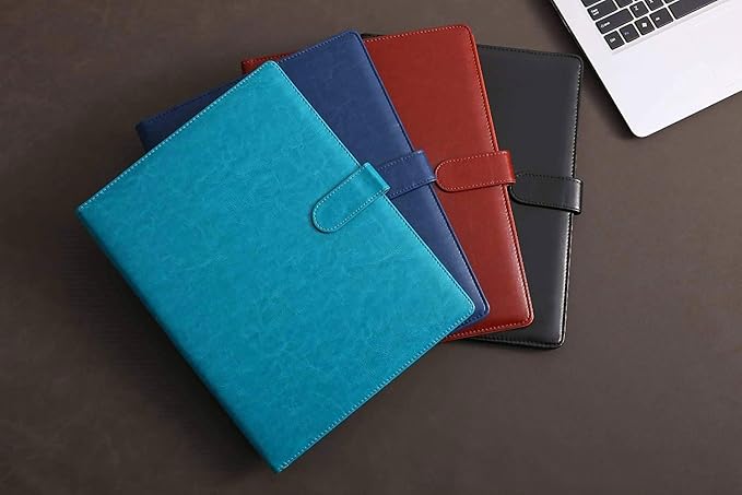 Padfolio Clipboard Folder Portfolio, Mymazn Faux Leather Storage Clipboard with Cover for Legal Pad Holder Letter Size A4 Writing Pad for Business School Office Conference Notepad Clip Boards (Black)-DeskLoop Office