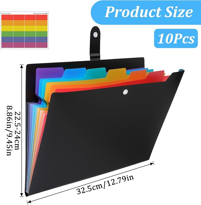 10 Pack Expanding File Folders - Image 2