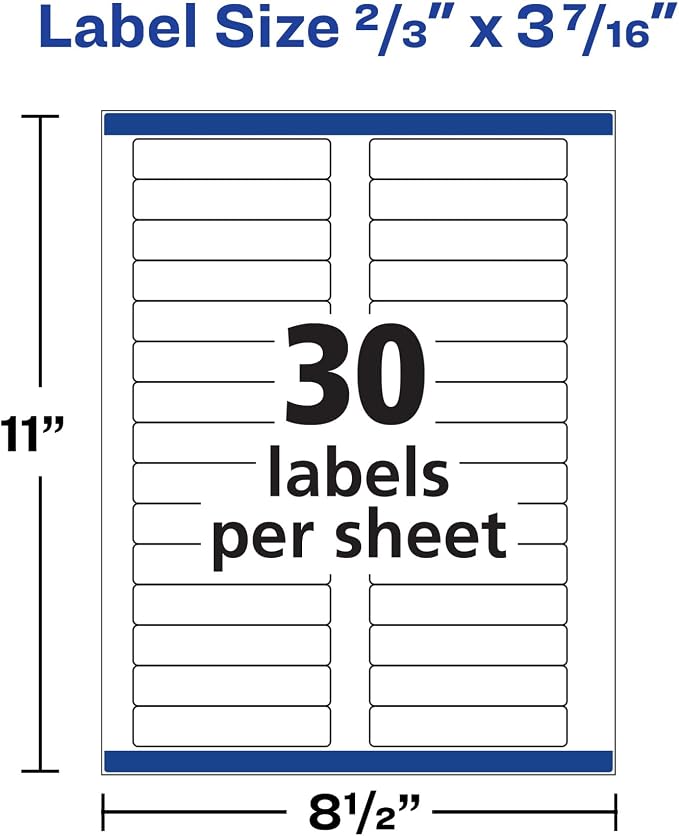 Avery File Folder Labels with TrueBlock Technology, Permanent Adhesive - Image 5
