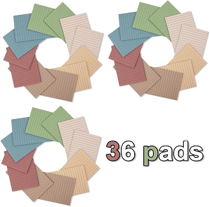 Lined Sticky Notes 4x6 in, Large Notepads - Image 2