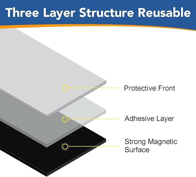 DIYMAG Magnetic Adhesive Sheets Photo Mat, |8" x 10"|, 25 Pack Flexible Magnets - Image 4