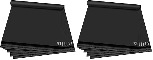 KKBESTPACK BLACK 19x24 50 PCS Large Poly Mailers Shipping Bags by KKBESTPACK