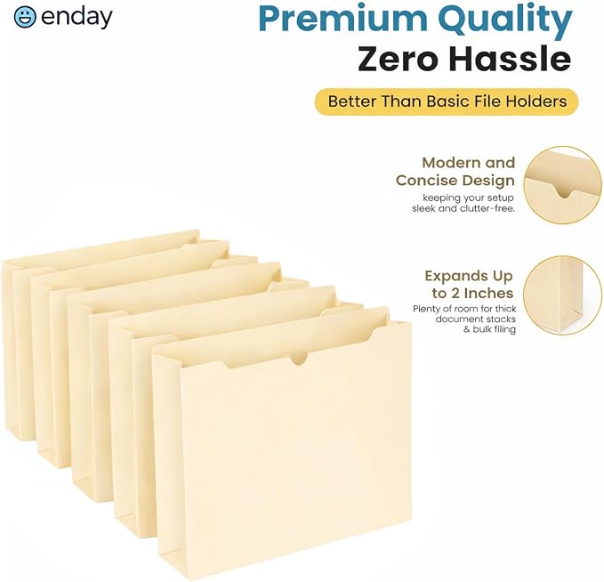 Enday Manilla Folders 8.5 x 11 File Folders - Image 5