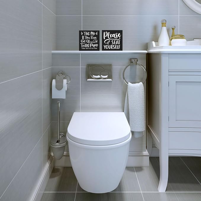2 PCs Funny Bathroom Decor, Humor Bathroom Decorations Bathroom Accessories - Image 5