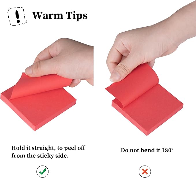 24 Pack Sticky Notes - 3 x 3 Inch Large Memo Pads with 2X Sticking Power,12 Bright Colors Sticky Pads,100 Sheets/Pad - 2400 PCS Super Sticky & Repositionable for Office,Notebook,School,and Daily Use-DeskLoop Office