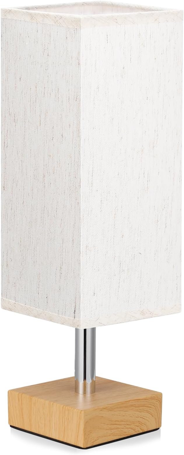 aooshine Wood Grain Table Lamp for Bedroom - Image 2