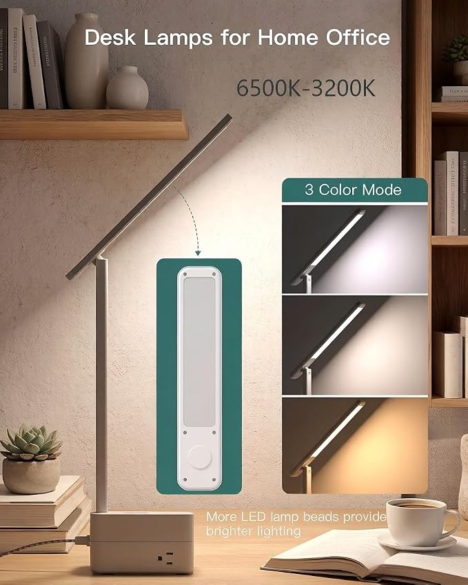 Addtam Desk Lamp with Pen Holder, LED Desk Lamps - Image 3