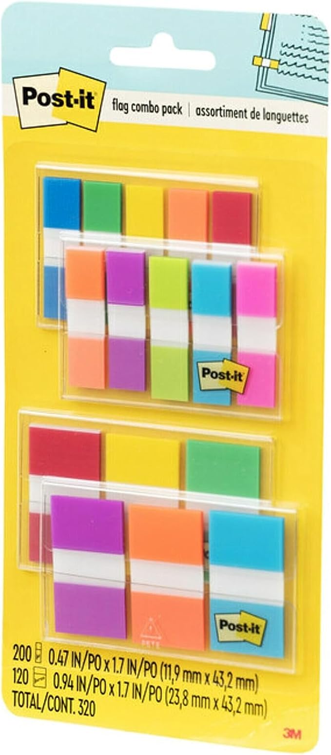 Post-it Flags Combo Pack, 4 On-The-Go Dispensers/Pack, 120 .94 in Wide and 200 - Image 13