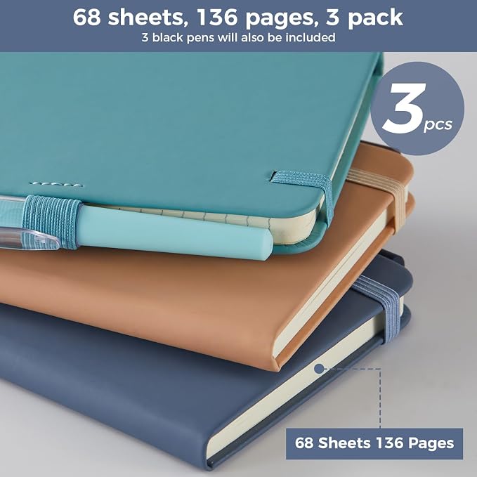 NIRMIRO 3 Pack Small Pocket Journaling Notebooks - Image 4