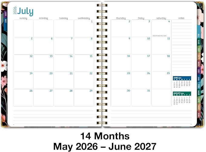 HARDCOVER Academic Year 2026-2027 Planner: 14 Months 8.5"x 11" Daily Weekly - Image 5