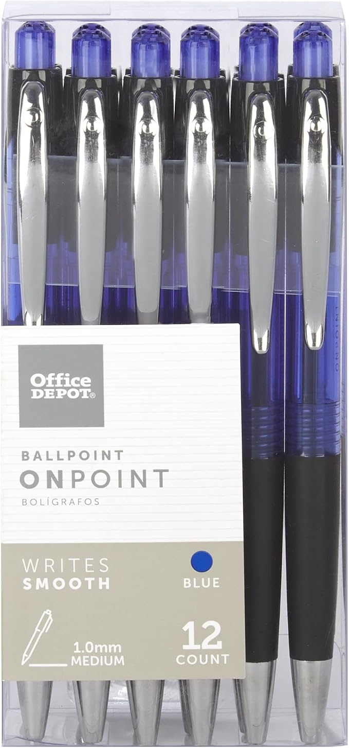 Office Depot Soft-Grip Retractable Ballpoint Pens, Medium Point, 1.0 mm - Image 3