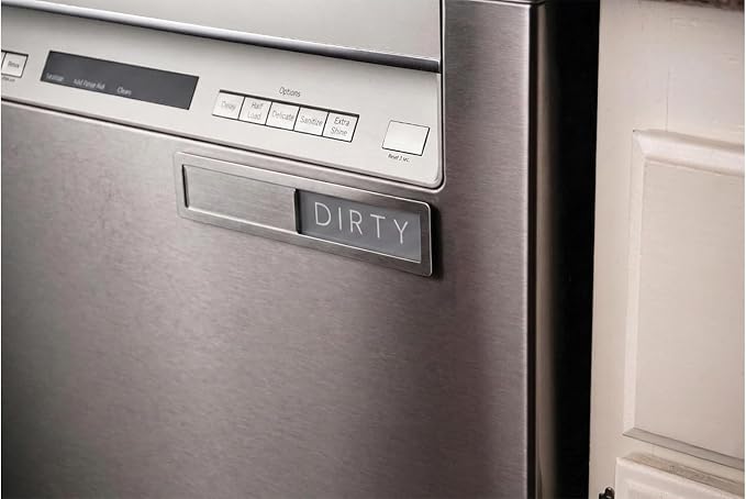 Stainless Steel Dishwasher Magnet Clean Dirty Sign - Image 4