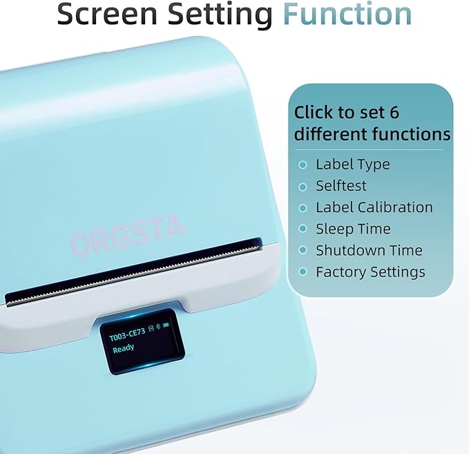 ORGSTA Label Maker Machine with Tape, T003 Thermal Label Maker, 3.15 Inch Bluetooth Label Printer Compatible with Phone & PC, Sticker Printer Barcode Thermal Maker for Small Business, Home, School-DeskLoop Office