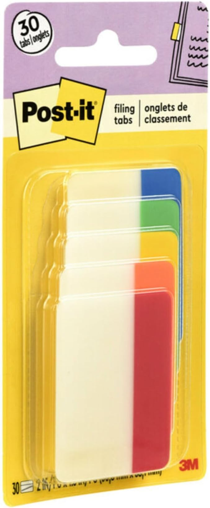 Post-it Tabs, 2 in, 6 Tabs/Color, 5 Colors, 0.4" x 2.8" - Image 3
