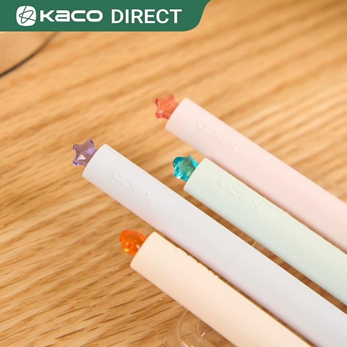 Kaco FIRST Gel Pens Cute Stationery Black Ink, 0.7 mm Medium Point, Aesthetic - Image 4