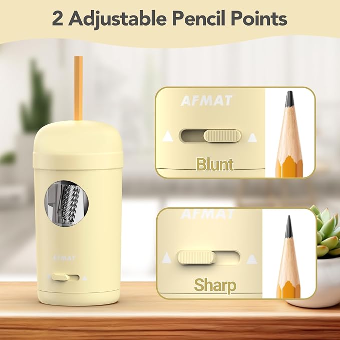 AFMAT Electric Pencil Sharpener, Fully Automatic Pencil Sharpener - Image 4