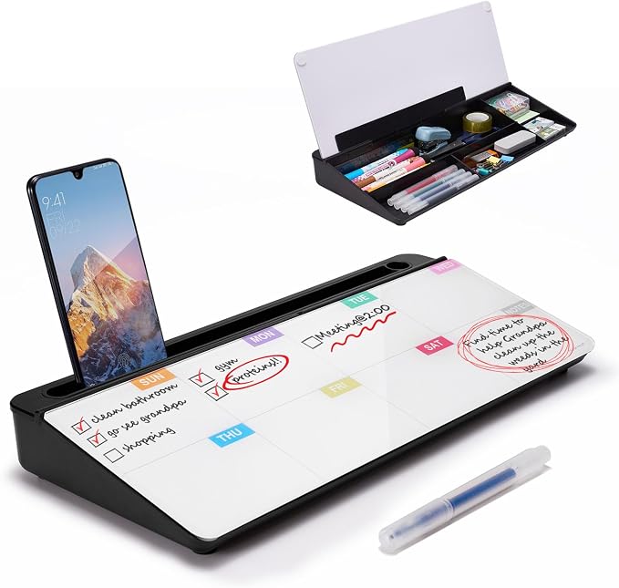 TSJ OFFICE Whiteboard Weekly Dry-Erase-Board by TSJOFFICE-WipeCleanThinkGreenWorkSmart