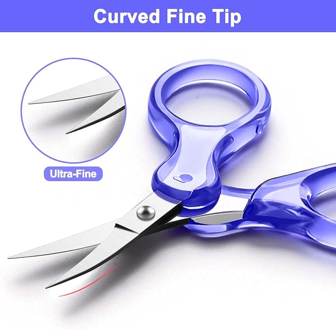 Zicolu 3.5" Small Craft Scissors all Purpose, Straight and Curved Fine Tips - Image 5