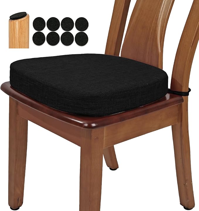 BUYUE Thickened 2.5" Friendly Woven Fabric Dining Chair Cushion, U-Shape High by BUYUE