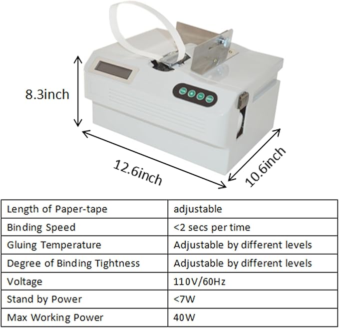 INTBUYING Cash Bundling Machine Fully Automatic Small Banknote Baling Machine Binding Speed 2 Secs Per Time Binding Machine for tie Bills Cards banknotes-DeskLoop Office