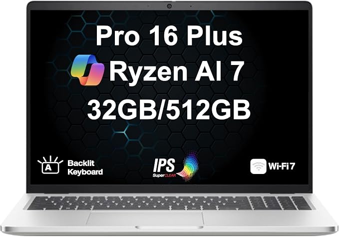 Dell Pro 16 Plus AI Powered Laptop 16.0" IPS WUXGA | AMD Ryzen AI 7 350 by Dell