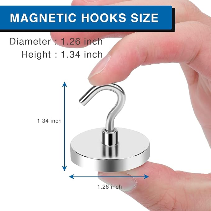 LOVIMAG Magnetic Hooks for Cruise Cabins, 130lbs Magnetic Hooks for Classroom - Image 2