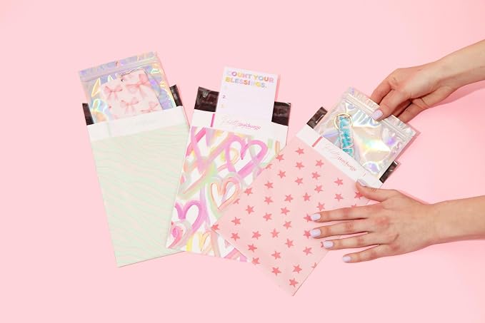Pretty Package Store Poly Mailer 6x9, 100 Pack, Happy Hearts | Heavy Duty - Image 7