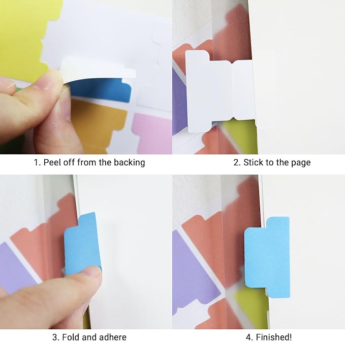 80 Pieces Sticky Blank Monthly Index Tabs Double-Sided Page Markers, - Image 4