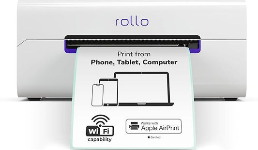 Rollo Wireless Shipping Label Printer - Wi-Fi Thermal Label Printer 4x6 for Shipping Packages - AirPrint from iPhone, iPad, Mac - Supports Windows, Chromebook, Android, Linux-DeskLoop Office