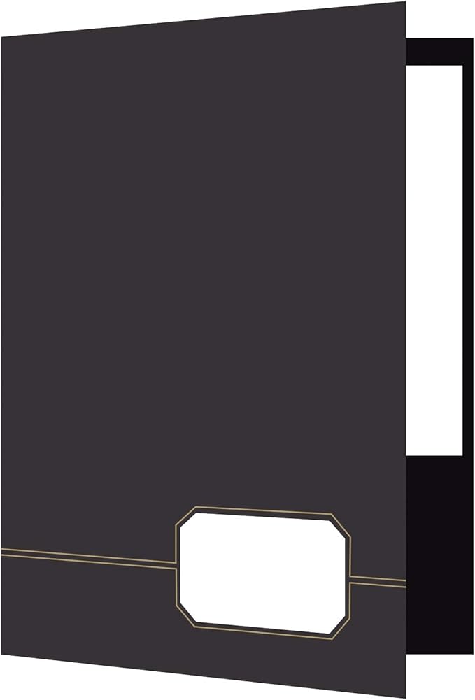 Oxford Monogram Executive Twin Pocket Folders, Letter Size, 4 Pack by Oxford