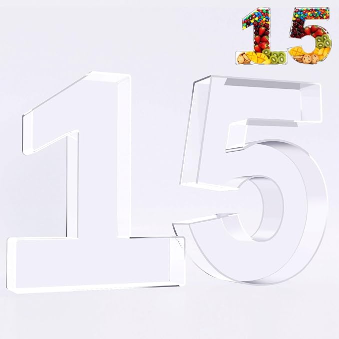 Ledido 10’’ Acrylic Number Charcuterie Board Box, Reusable Fillable Serving Tray by Ledido