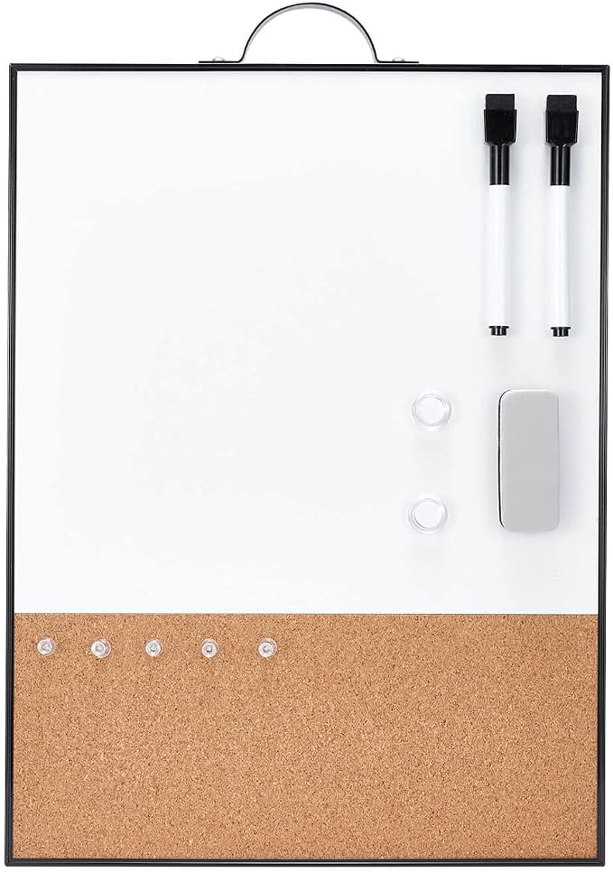 TSJ OFFICE Small Whiteboard Cork-Board by TSJOFFICE-WipeCleanThinkGreenWorkSmart