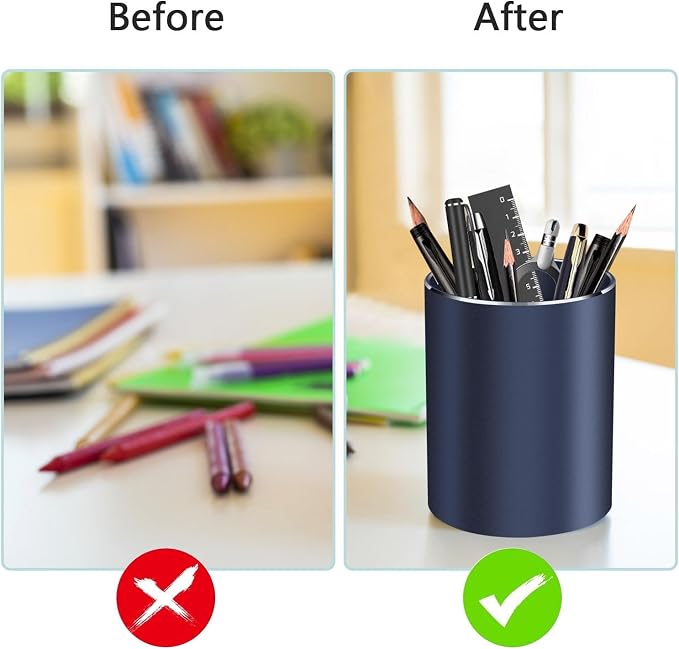 Pen holder, aluminum alloy waterproof pen holder, desktop simple and modern - Image 4