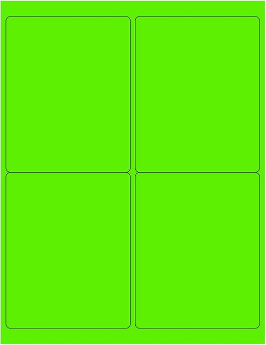 NextDayLabels - 8-1/2 x 11 Neon Color High Light Fluorescent Labels by NextDayLabels