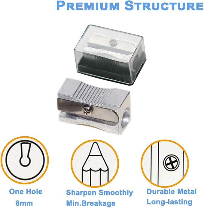 Metal Pencil Sharpeners Aluminum Alloy Handheld Single Hole Manual Sharpener - Image 5