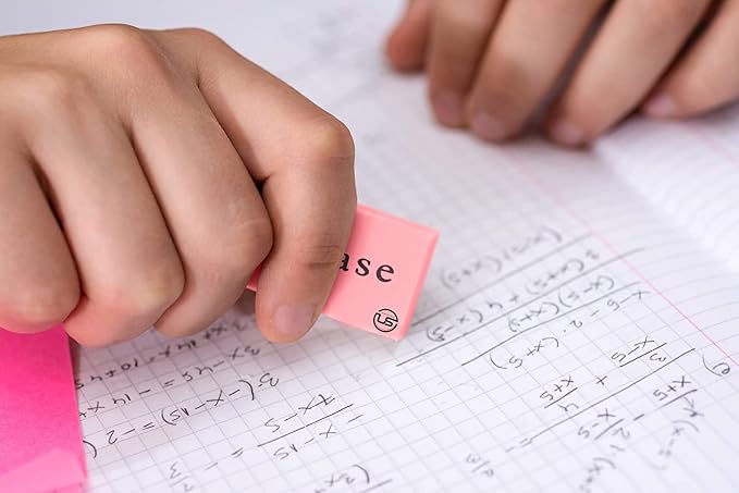 Pink Erasers, Latex Free Pink Pearl Erasers - Image 5