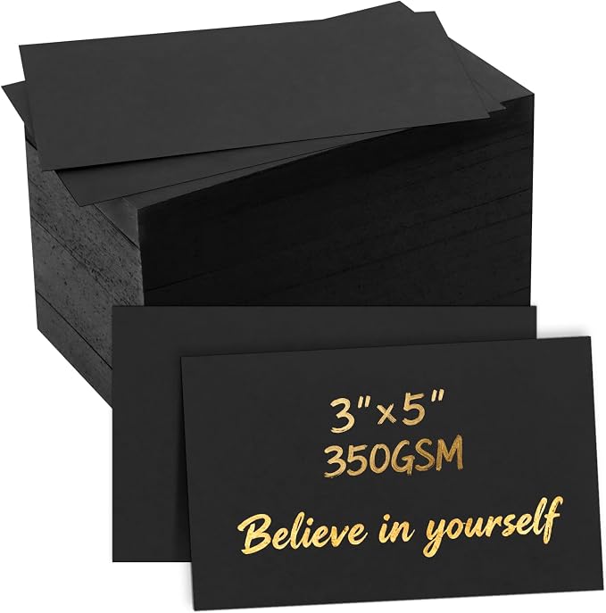 Bercoor 500 Pieces Blank 3 x 5 Inch Index Cards, Heavy Note Cards Study Cards by Bercoor