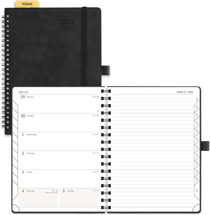 POPRUN Weekly Planner 2026-2027, 6.5" x 8.5", Academic Weekly and Monthly by POPRUN